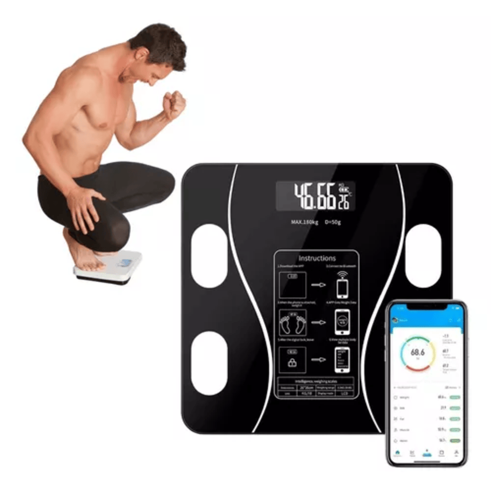 Bascula pesa en vidrio bluetooth