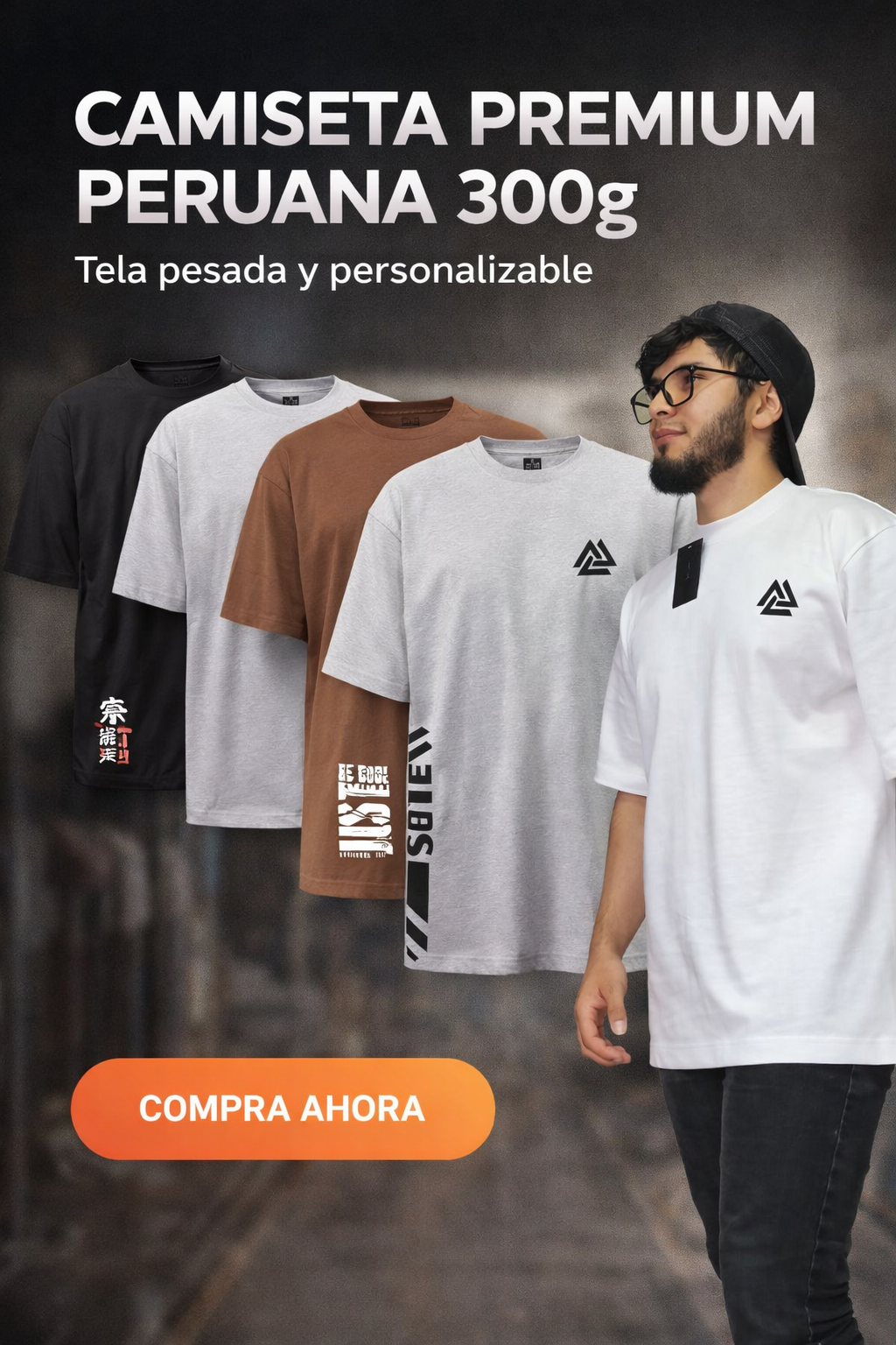 CAMISETA 300 GM TELA PESADA (TELA PERUANA)