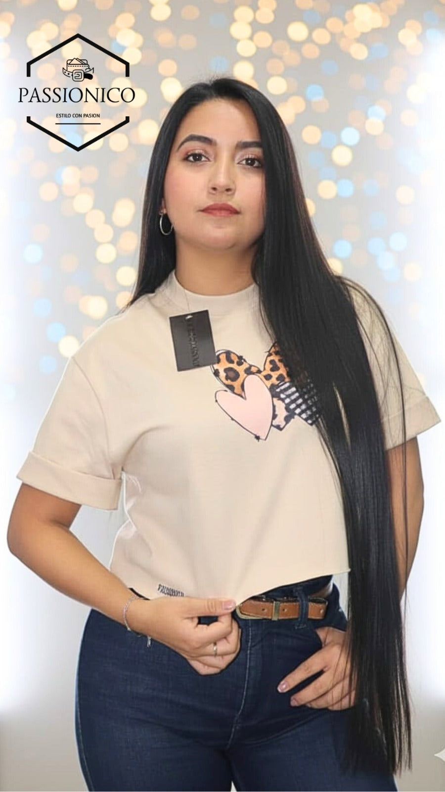 Camiseta Bluson corto dama tela pesada 230 gm