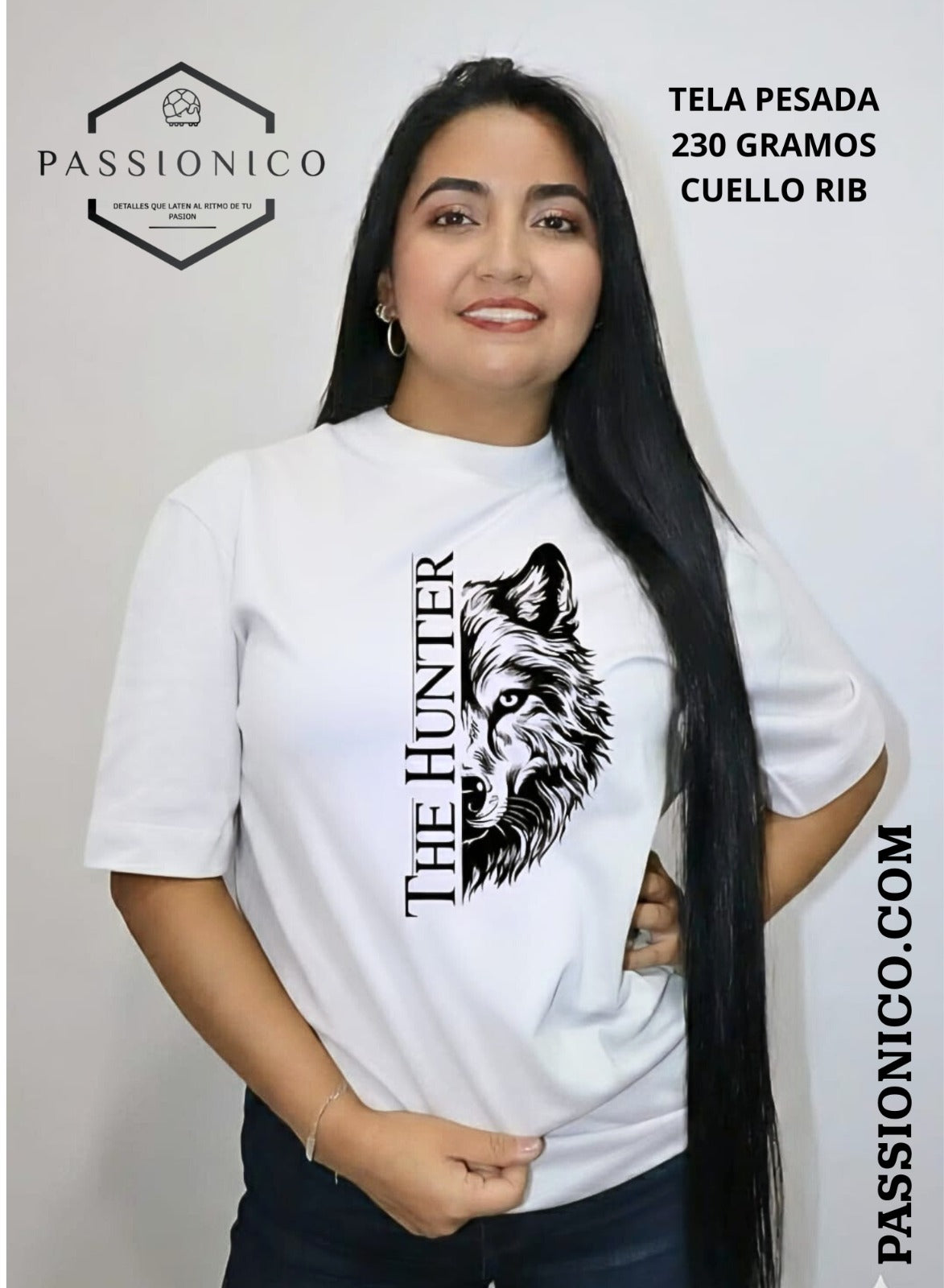 Camiseta Dama tela pesada 230 gm