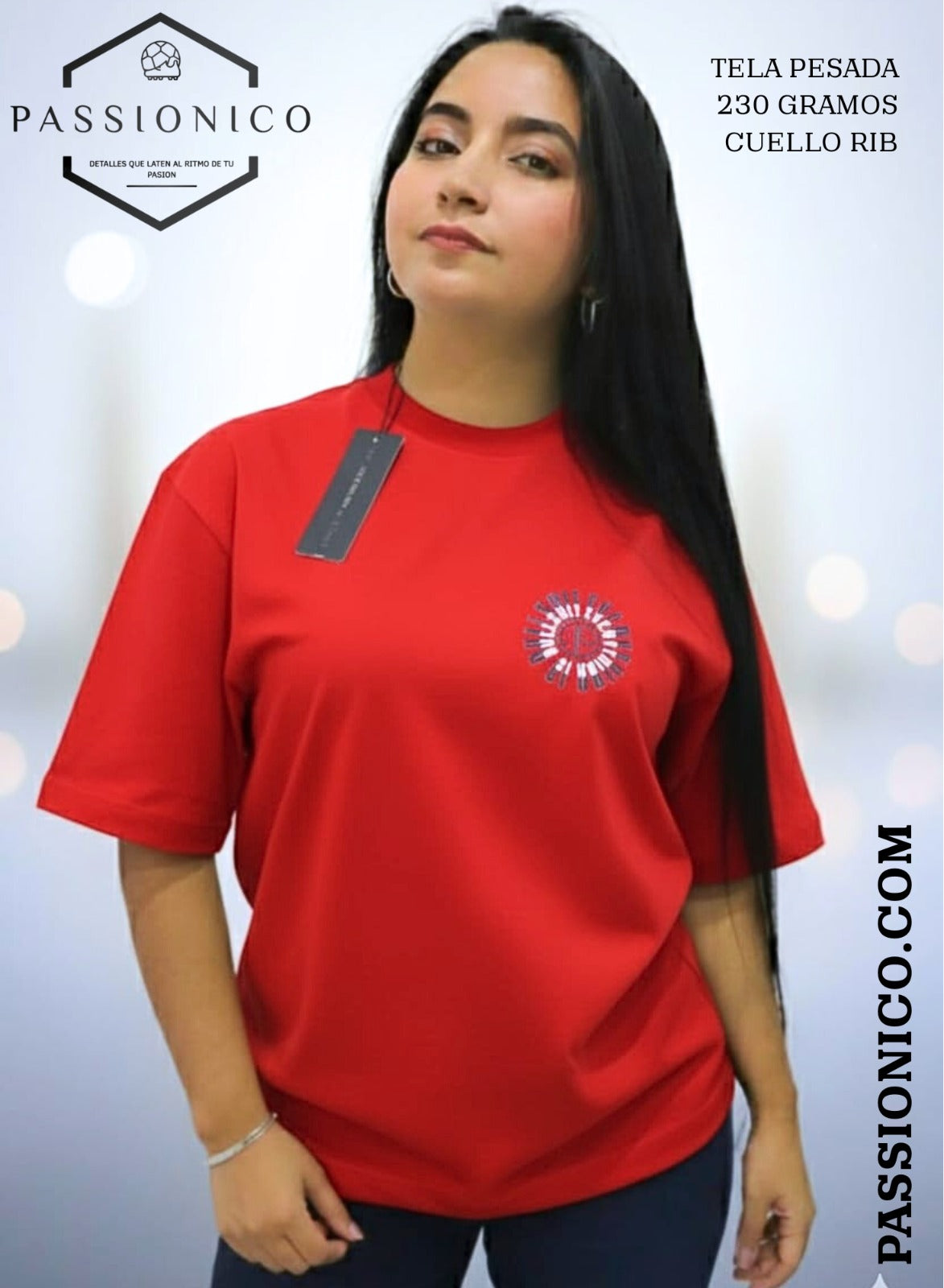 Camiseta Dama tela pesada 230 gm