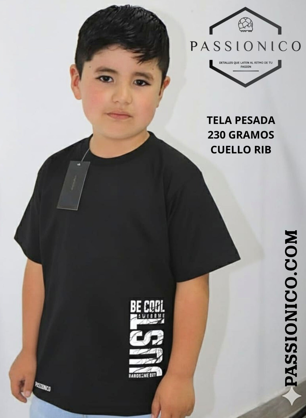 Camiseta Niño Tela pesada 230 gm