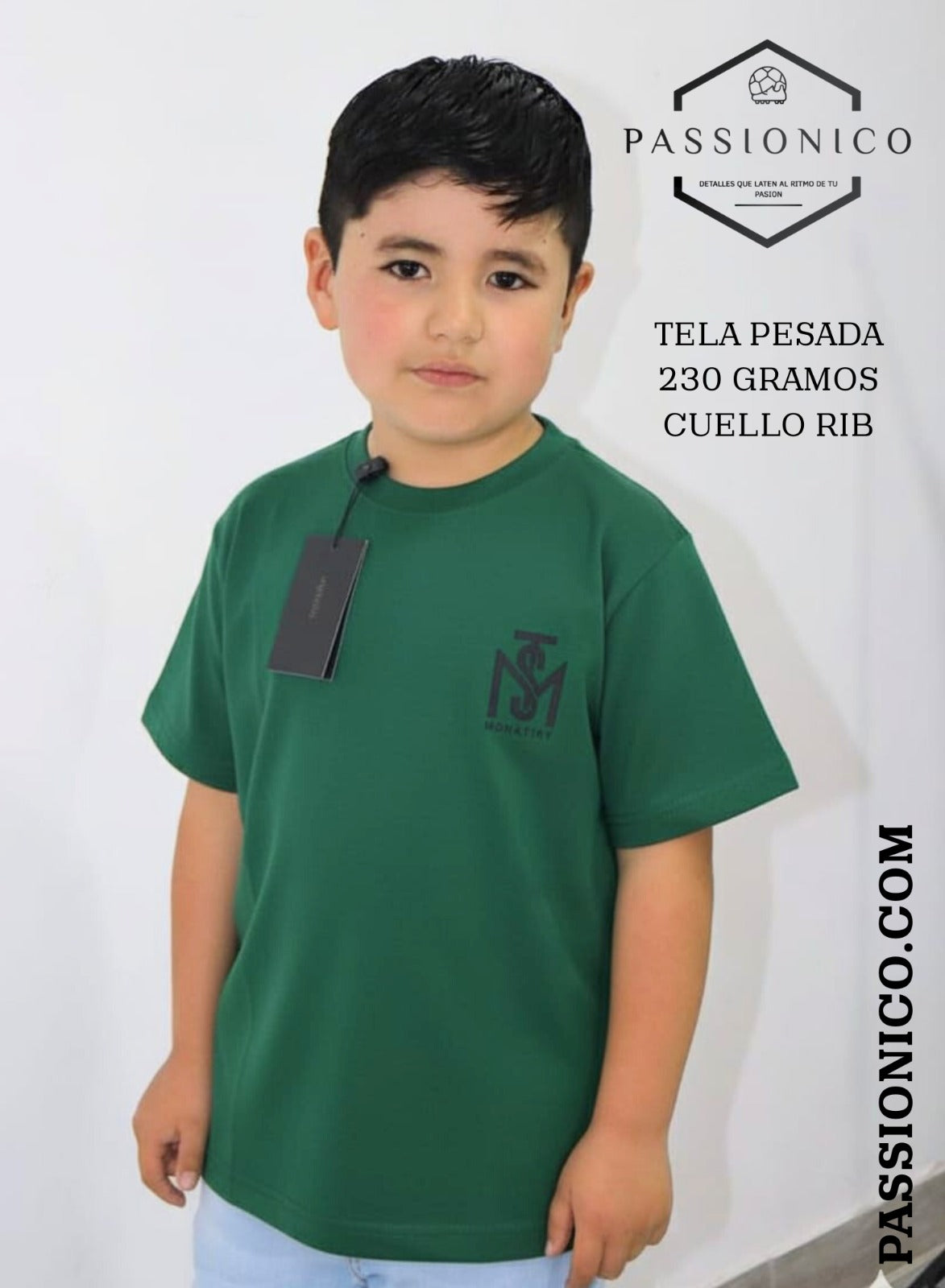 Camiseta Niño Tela pesada 230 gm