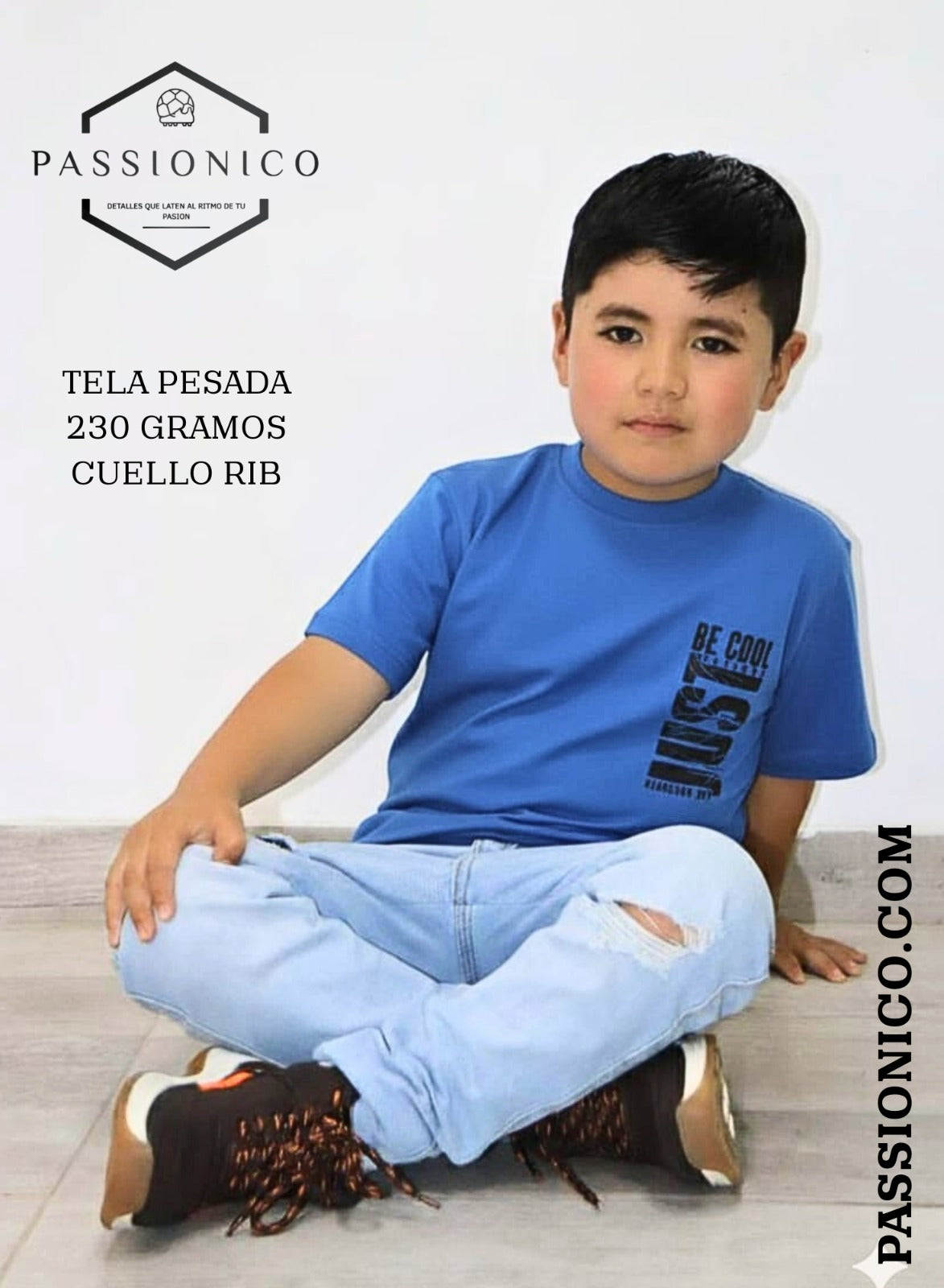 Camiseta Niño Tela pesada 230 gm